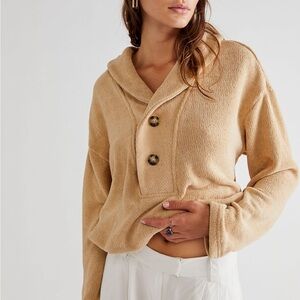 Free People Bino Pullover - Mustard Seed / Tan (S)